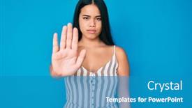  Presentation with sing - Cool new presentation theme with young-beautiful-asian-girl-wearing backdrop and a teal colored foreground