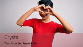  Presentation with beautiful young girl red - Slides having young-beautiful-asian-girl-wearing background and a red colored foreground