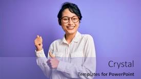  Presentation with asian - Amazing presentation having young-beautiful-asian-girl-wearing backdrop and a light blue colored foreground