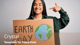  Presentation with asian - Beautiful slides featuring young-beautiful-asian-woman-holding backdrop and a coral colored foreground
