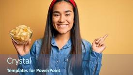  Presentation with asian - Audience pleasing slide deck consisting of young-beautiful-asian-woman-holding backdrop and a ocean colored foreground