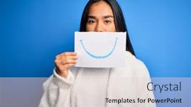  Presentation with asian - Slide set consisting of young-beautiful-asian-woman-holding background and a lemonade colored foreground