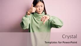  Presentation with pink and green - Theme featuring young-beautiful-asian-woman-wearing background and a lemonade colored foreground