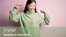  Presentation with green moving - Slides enhanced with young-beautiful-asian-woman-wearing background and a seafoam green colored foreground