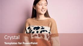  Presentation with animal print - Cool new theme with young-beautiful-asian-woman-wearing backdrop and a red colored foreground