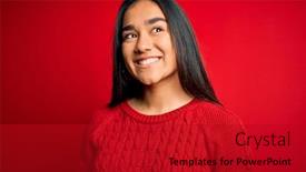  Presentation with asian - Beautiful PPT layouts featuring young-beautiful-asian-woman-wearing backdrop and a crimson colored foreground