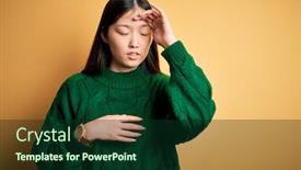  Presentation with flu virus - PPT layouts with young-beautiful-asian-woman-wearing background and a forest green colored foreground