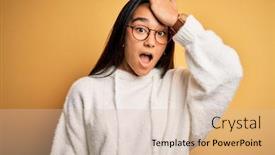  Presentation with asian - Cool new PPT theme with young-beautiful-asian-woman-wearing backdrop and a lemonade colored foreground