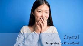  Presentation with asian - Amazing theme having young-beautiful-asian-woman-wearing backdrop and a light blue colored foreground