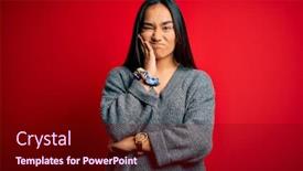  Presentation with asian - Audience pleasing presentation consisting of young-beautiful-asian-woman-wearing backdrop and a wine colored foreground