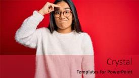  Presentation with asian - Colorful slide set enhanced with young-beautiful-asian-woman-wearing backdrop and a red colored foreground