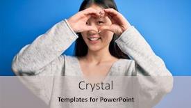  Presentation with shape heart - Cool new presentation theme with young-beautiful-asian-woman-wearing backdrop and a light gray colored foreground