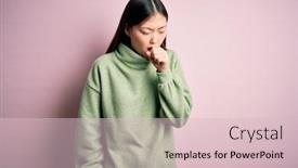  Presentation with pink green - PPT theme with young-beautiful-asian-woman-wearing background and a lemonade colored foreground