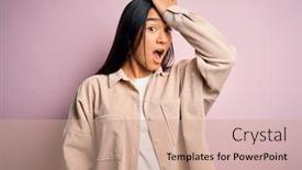  Presentation with asian - PPT theme enhanced with young-beautiful-asian-woman-wearing background and a  colored foreground