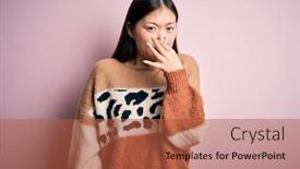  Presentation with animal print - Cool new presentation design with young-beautiful-asian-woman-wearing backdrop and a red colored foreground