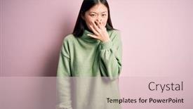  Presentation with pink green - Amazing presentation having young-beautiful-asian-woman-wearing backdrop and a lemonade colored foreground