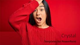  Presentation with asian - Beautiful slide set featuring young-beautiful-asian-woman-wearing backdrop and a  colored foreground