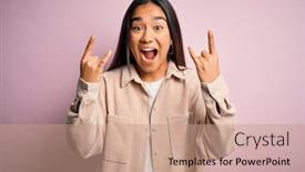  Presentation with asian music - Presentation design having young-beautiful-asian-woman-wearing background and a coral colored foreground