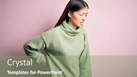  Presentation with pink green - Cool new slide set with young-beautiful-asian-woman-wearing backdrop and a seafoam green colored foreground