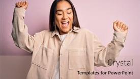  Presentation with asian music - Audience pleasing presentation theme consisting of young-beautiful-asian-woman-wearing backdrop and a soft green colored foreground