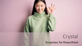  Presentation with pink green - Cool new presentation with young-beautiful-asian-woman-wearing backdrop and a lemonade colored foreground