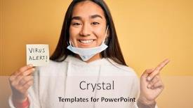  Presentation with alert - Colorful slide deck enhanced with young-beautiful-asian-woman-wearing backdrop and a lemonade colored foreground