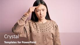  Presentation with acne woman - Amazing presentation theme having young-beautiful-asian-woman-wearing backdrop and a coral colored foreground