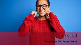  Presentation with music note blue - Amazing theme having young-beautiful-asian-woman-wearing backdrop and a crimson colored foreground