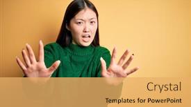 Presentation with yellow green - Slides enhanced with young-beautiful-asian-woman-wearing background and a yellow colored foreground