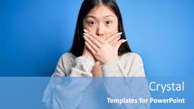  Presentation with asian - Theme featuring young-beautiful-asian-woman-wearing background and a teal colored foreground