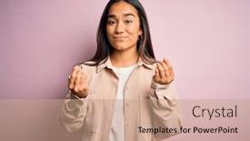  Presentation with pink business - Amazing presentation having young-beautiful-asian-woman-wearing backdrop and a coral colored foreground