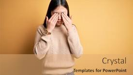  Presentation with asian - Theme having young-beautiful-asian-woman-wearing background and a coral colored foreground