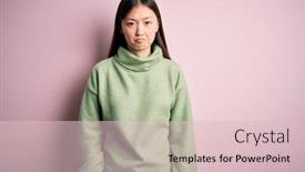  Presentation with woman crying - Theme with young-beautiful-asian-woman-wearing background and a lemonade colored foreground