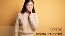  Presentation with asian - Presentation design having young-beautiful-asian-woman-wearing background and a yellow colored foreground
