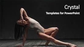  Presentation with music studio lowers - Amazing presentation theme having young beautiful athlete is posing backdrop and a  colored foreground