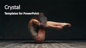  Presentation with athlete - Cool new slide set with young beautiful athlete is posing backdrop and a  colored foreground