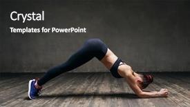  Presentation with music studio lowers - Colorful presentation enhanced with young beautiful athlete is posing backdrop and a  colored foreground