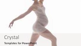  Presentation with ballerina - Beautiful presentation design featuring young beautiful ballerina is posing in studio backdrop and a lemonade colored foreground