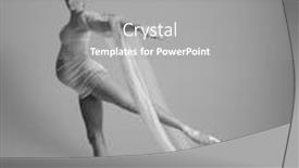  Presentation with ballerina - Audience pleasing presentation consisting of young-beautiful-ballerina-is-posing backdrop and a gray colored foreground