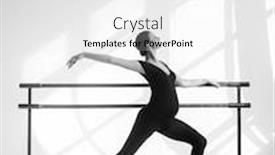  Presentation with ballerina - Presentation design with young-beautiful-ballerina-is-posing background and a white colored foreground