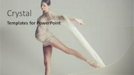  Presentation with ballerina - Audience pleasing slide set consisting of pregnancy art - young beautiful ballerina is posing backdrop and a light gray colored foreground