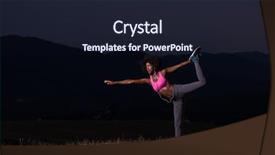  Presentation with black-woman - PPT layouts consisting of young beautiful black woman doing yoga exercises in the nature of a beautiful summer night background and a wine colored foreground
