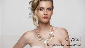  Presentation with wedding white - PPT theme having young beautiful blond girl with a wedding hairstyle portrait of the bride on a white background isolated background and a soft green colored foreground