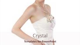  Presentation with white wedding - Beautiful slides featuring young beautiful blond girl with a wedding hairstyle portrait of the bride on a white background isolated backdrop and a sky blue colored foreground