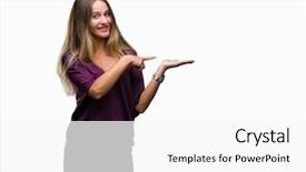  Presentation with elegant - Colorful PPT theme enhanced with young beautiful blonde elegant woman backdrop and a  colored foreground