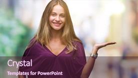  Presentation with beautiful flower elegant - Cool new slides with young beautiful blonde elegant woman backdrop and a  colored foreground