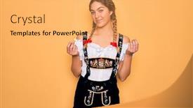  Presentation with salary - Amazing presentation having young-beautiful-blonde-german-woman backdrop and a yellow colored foreground