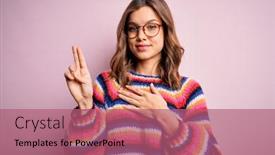  Presentation with chest - Amazing theme having young-beautiful-blonde-girl-wearing backdrop and a coral colored foreground