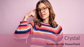  Presentation with great idea - Colorful presentation theme enhanced with young-beautiful-blonde-girl-wearing backdrop and a coral colored foreground