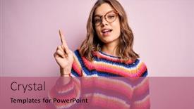  Presentation with swimming beautiful girl swims underwater - Presentation theme consisting of young-beautiful-blonde-girl-wearing background and a coral colored foreground